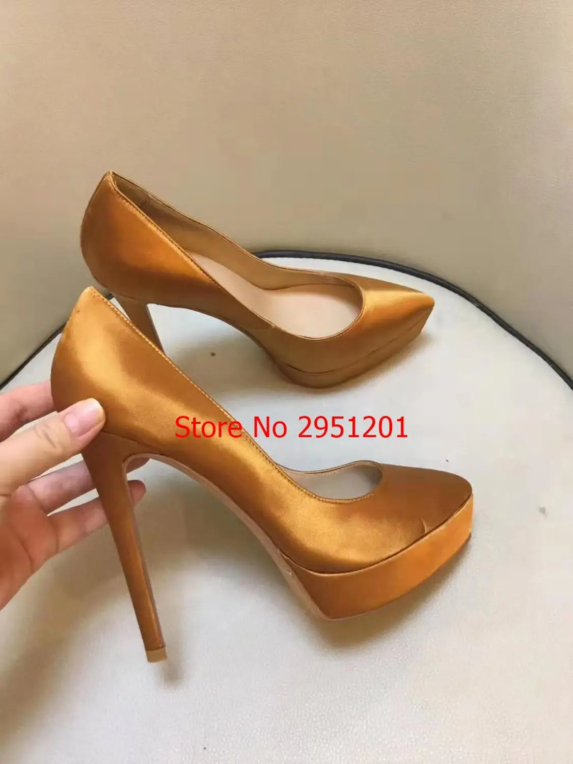 Spring Women Sexy High Heels Platform Ladies Pumps Stiletto Woman Shoes Slip On Pointed Toe Office Heels Real Pic