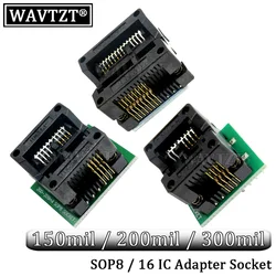 SOP16 to DIP8 Wide-body Seat Wide 150mil 200mil 208mil 300mil Programmer SOP8 Adapter Socket for EZP2010 EZP2013 CH341A IC test