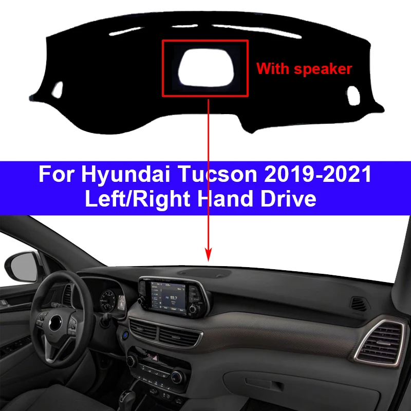 Car Dashboard Cover DashMat Carpet Cape For Hyundai Tucson 2019 2020 2021 RHD LHD Console Protector Sun-Shade Automobile Anti-UV