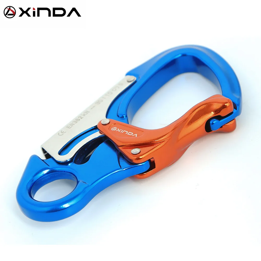 Xinda Outdoor Rock Climbing Carabiner 30KN Mountaineering downhill Safety hook Via Ferrata Buckle Working At Height  Equipment