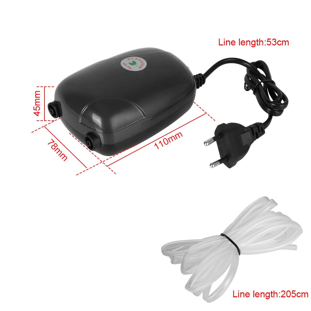 Mini akwarium natlenianie pompa do akwarium pompy powietrza pojedyncza podwójne gniazdko zwiększa sprężarkę tlenu ue Plug Quarium