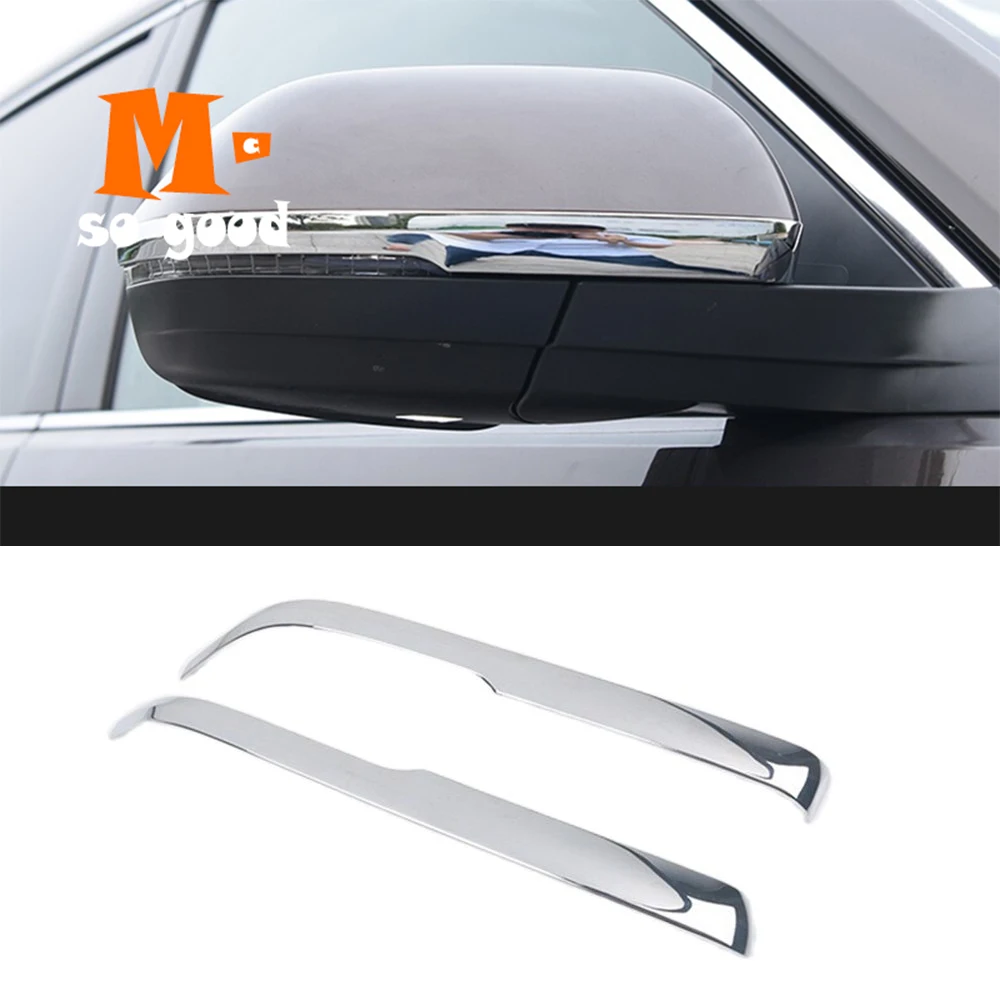 Chrome Trim Exterior Moulding Accessories 2017 2018 For VW Volkswagen Teramont Atlas Car Side Rearview Mirror Decoration Cover