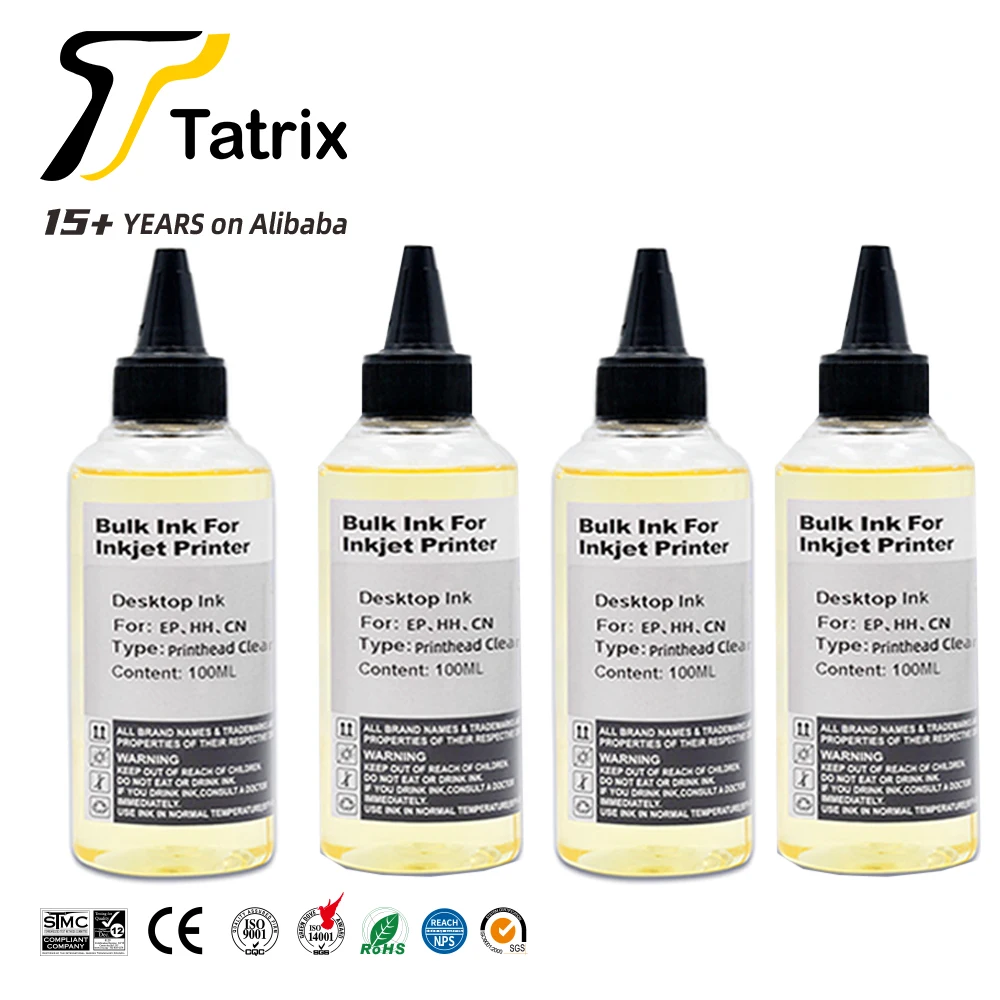 Tatrix Comaptibel inkjet Printer Cleaning Fluid Printhead Cleaner Kit Printers Liquid for Nozzle Inkjet Printers Cleaning KIT