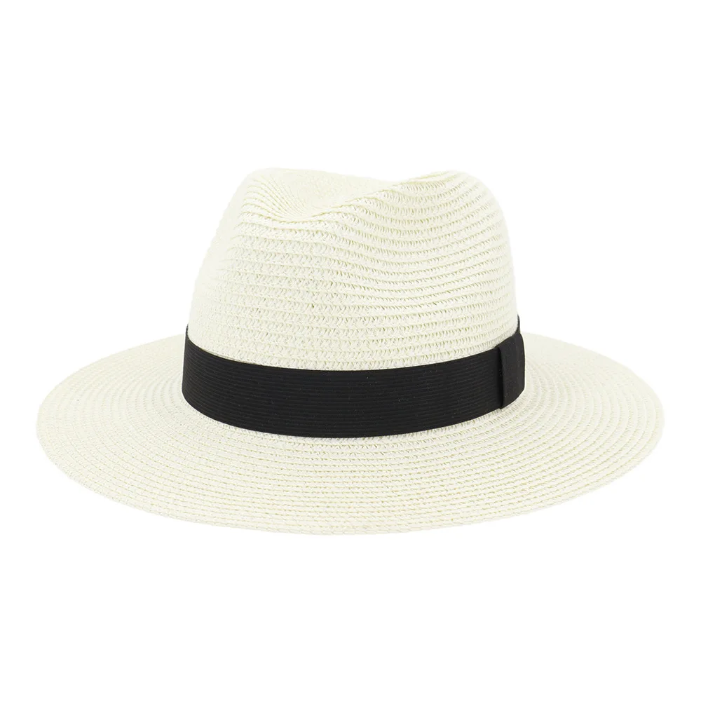 Große Größe 60CM Sommer Panama Hüte für Damen und Herren, Breitkrempiger Strand-Jazzhut, Kühlender Damen-Sonnenhut aus Stroh – Detail 7