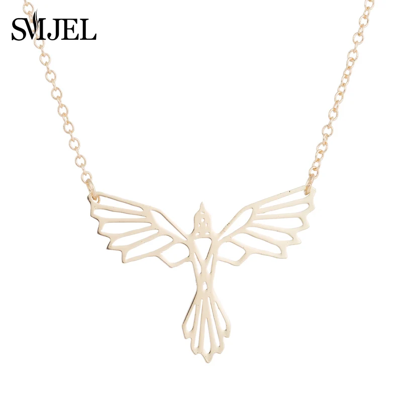 SMJEL Wild Dieren Ketting Roestvrij Staal Kolibrie Kettingen Leuke Eagle Phoenix Zwaluw Vogels Ketting Collares