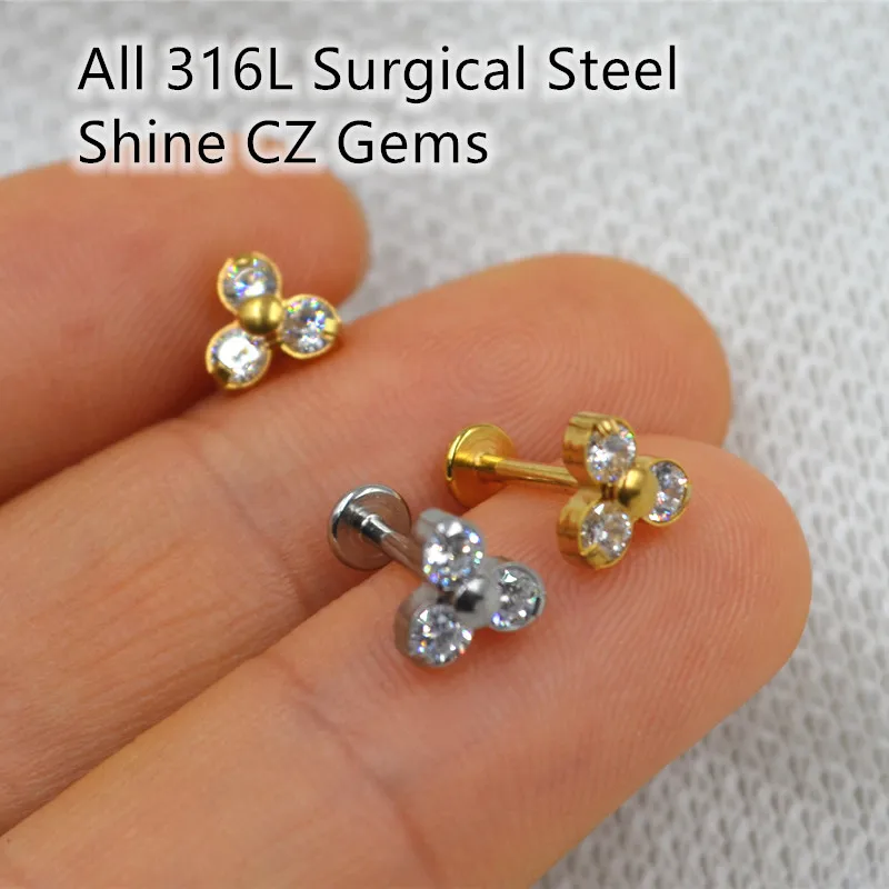 50-pz-lotto-gioielli-per-il-corpo-16g-x-8mm-gemme-cz-316l-acciaio-chirurgico-lip-bar-piercing-labret-anello-orecchio-elica-cartilagine-stud-nuovo