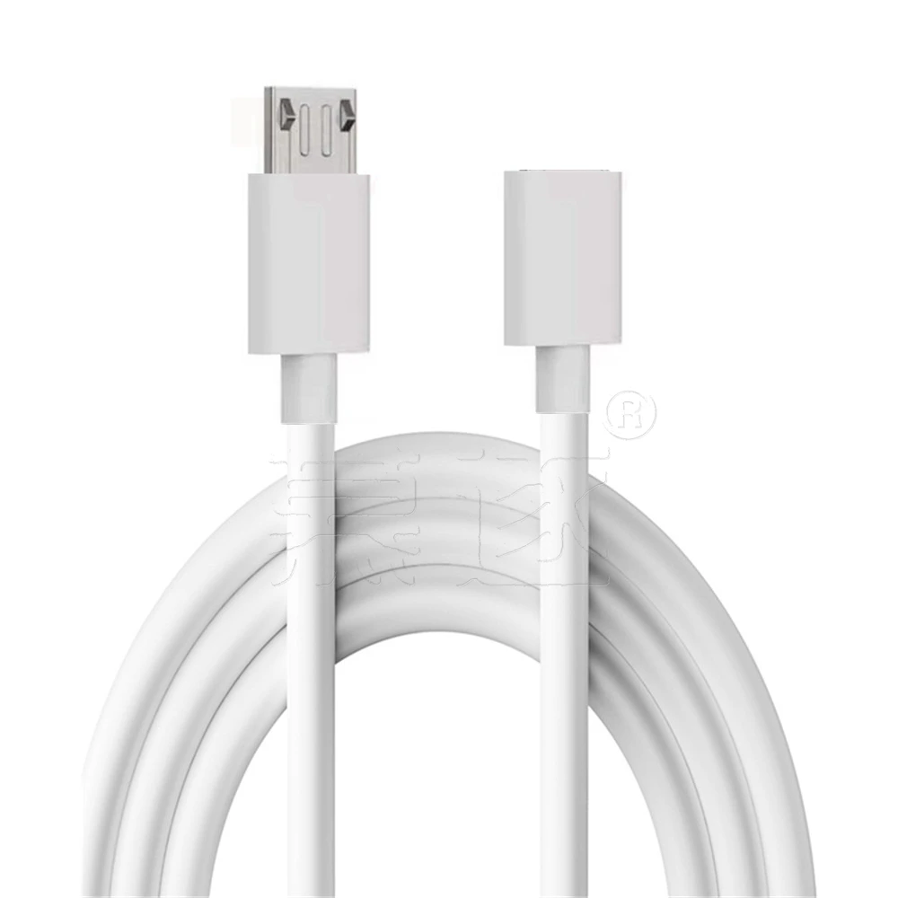 Korte Micro Usb Female Naar Micro Usb Male F/M Extension Extender Datum Opladen Korte Otg Kabel Zwart 10cm 20Cm 50Cm 1M 1.5M 2M