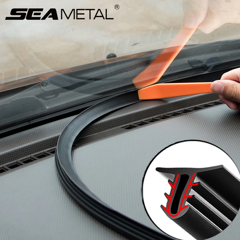 SEAMETAL Car Sealing Strips Dashboard Stickers Decoration Auto Rubber Seals Sticker Weatherstrip Car-styling Interior Accessorie