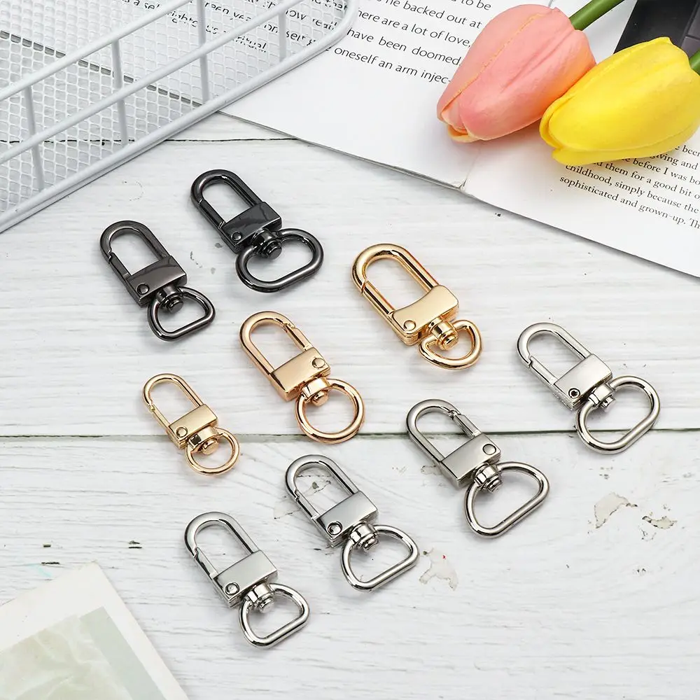 5Pcs Bags Strap Buckles Lobster Clasp Collar Carabiner Snap KeyChain Hook Split Ring Jewelry Making Tools Bag Part Accessories