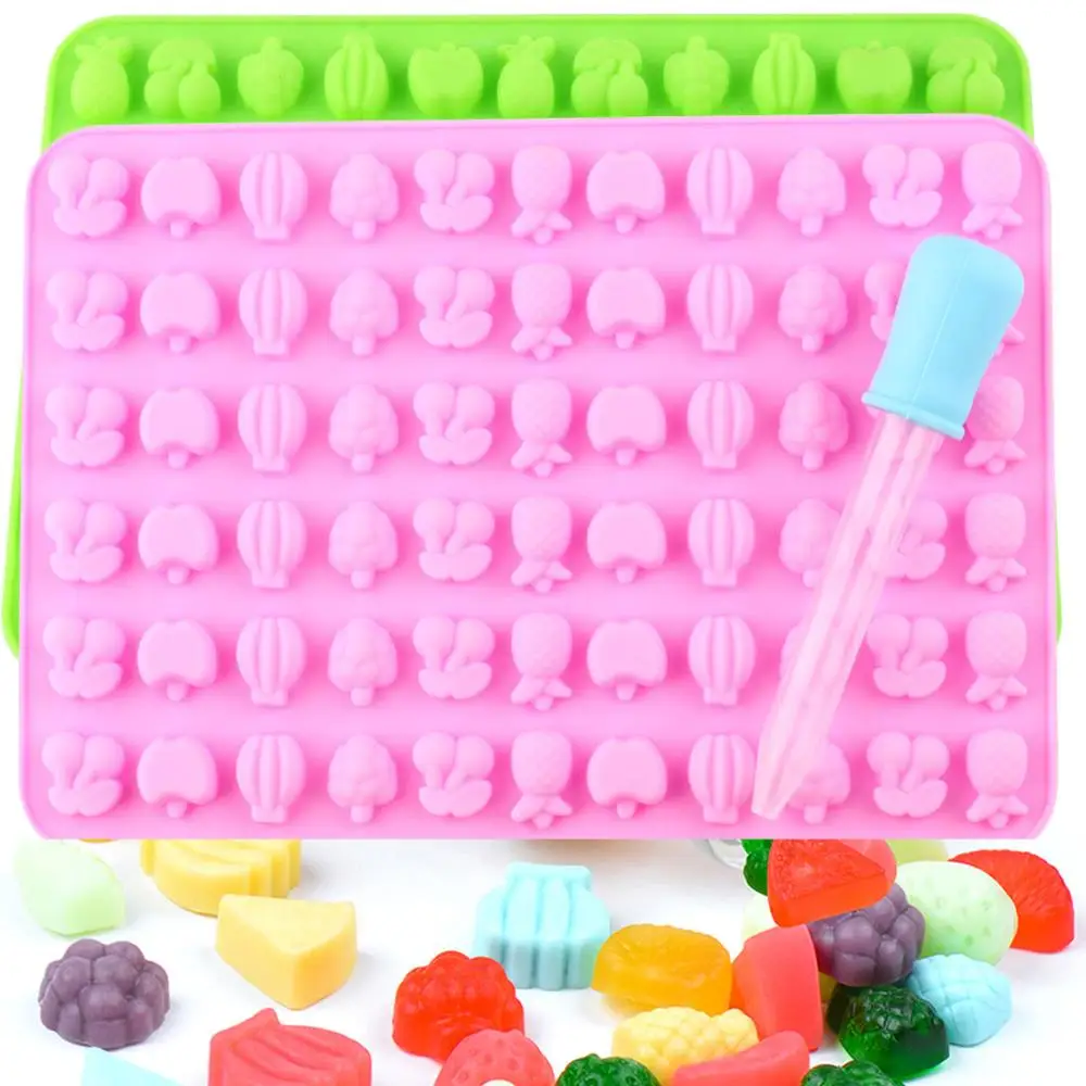 

66 Cavity Fruit Silicone Gummy Candy Chocolate Mold Ice Cube Tray Jelly Molds Cupcake Baking Fondant Mould Cake Decorating Tools