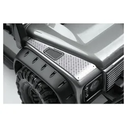 Juego de placas de deslizamiento de capó de acero inoxidable para Traxxas TRX4 Land Rover Defender W016 RC modelo de coche, piezas de actualización, accesorios de juguete