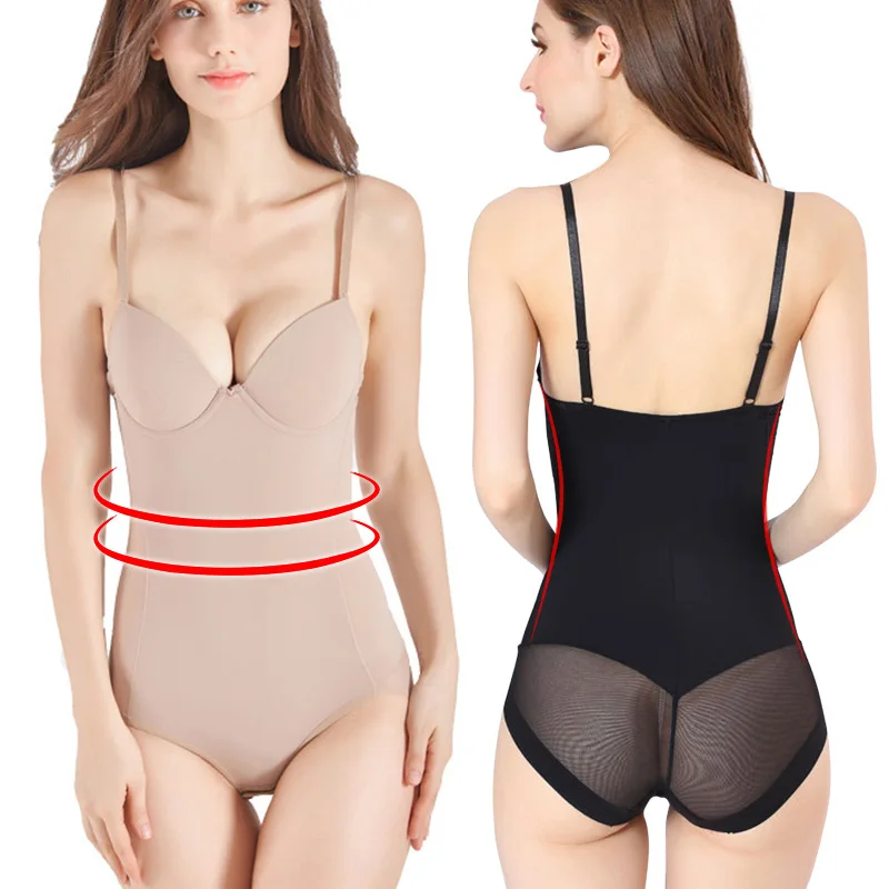 Sexy Lingerie Schlankmachende Seiden-Shapewear für Frauen Glatter Weicher Bodysuit Bauchformer Unterwäsche Lingerie Schwarz Nude – Detail 20