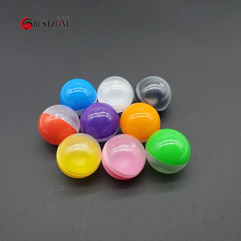 Promotion Diameter 5Pcs/Lot 40MM 1.57Inch Empty Plastic Toy Capsules Half Transparent For Ball Vending Machines Surprise Ball