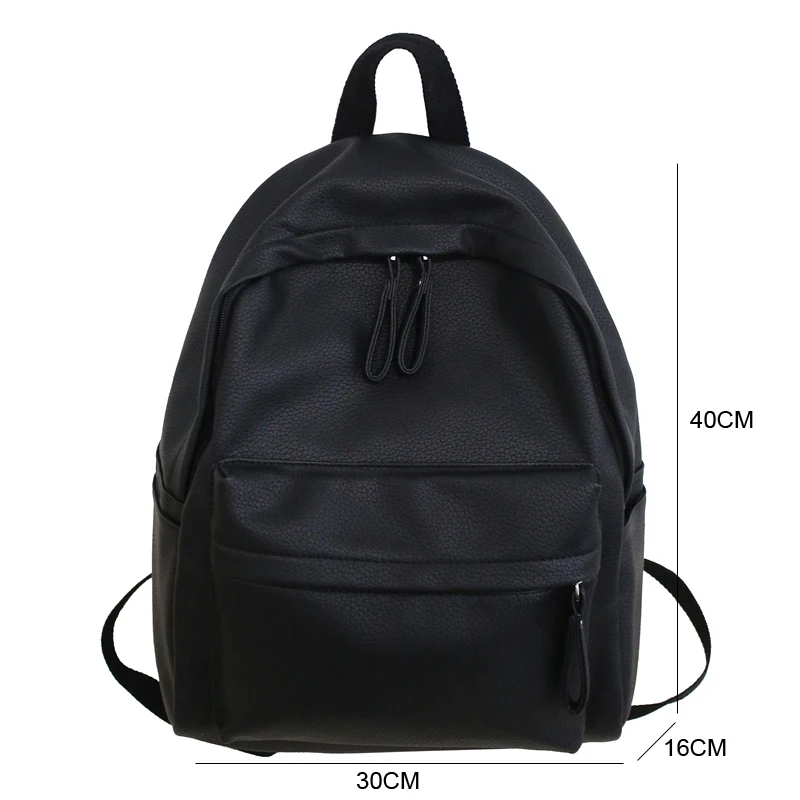 2022 Fashion Women Backpack High Quality Female Soft PU Leather School Bag For Teenage Girls Boys Travel Double Shoulder Bags