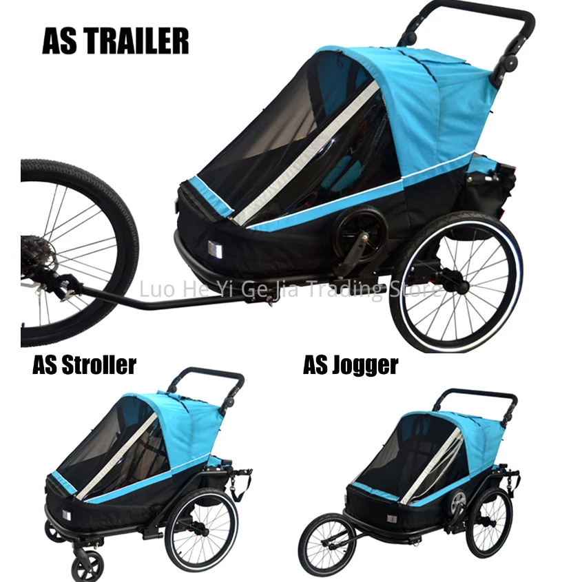 Bicycle trailer 3in1 - bicycle trailer, trolley, pram. 2 seats