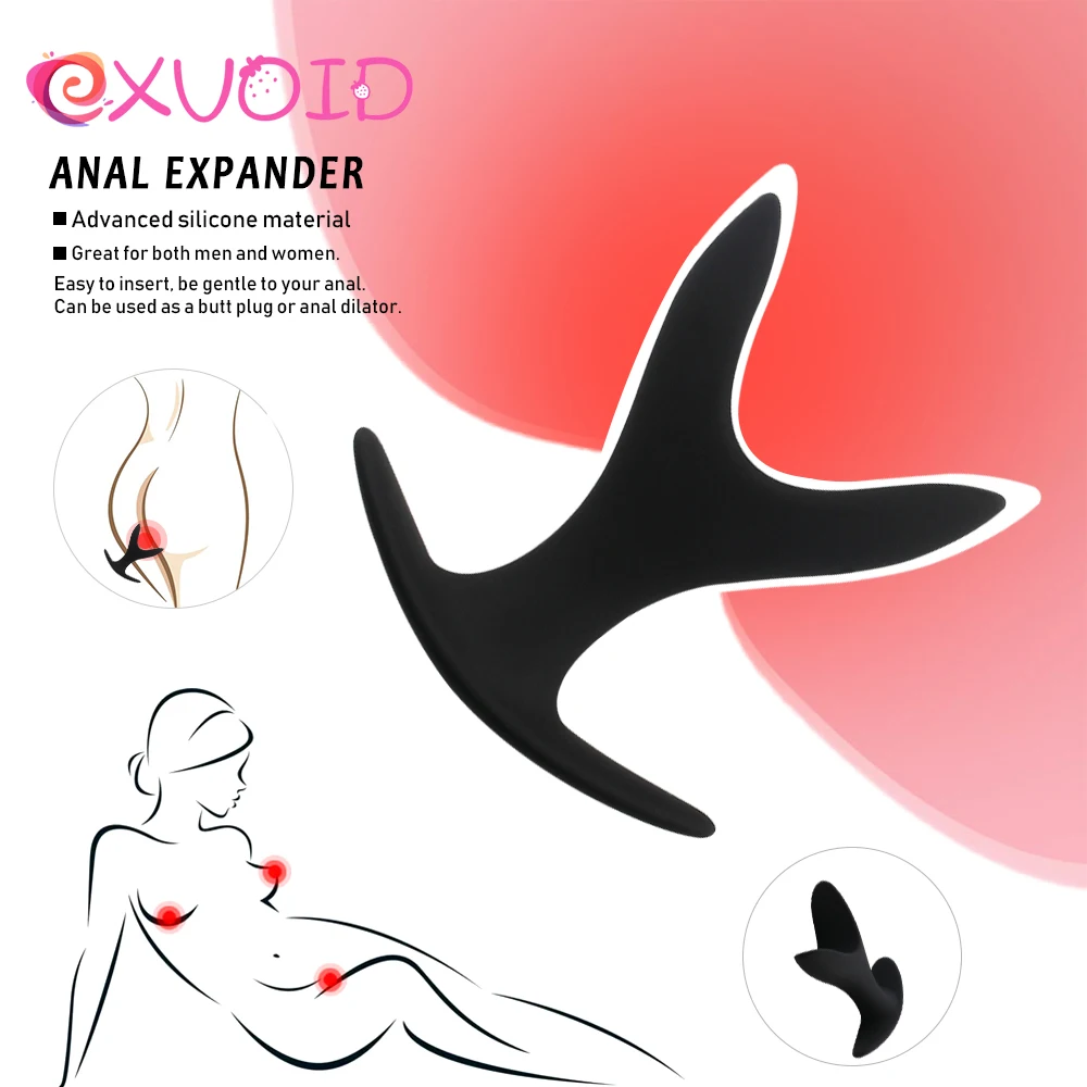 EXVOID Opening Butt Expander Speculum Dilator G-spot Prostate Massager Adult Products Dildo Silicone Anal Flower Anal Plug