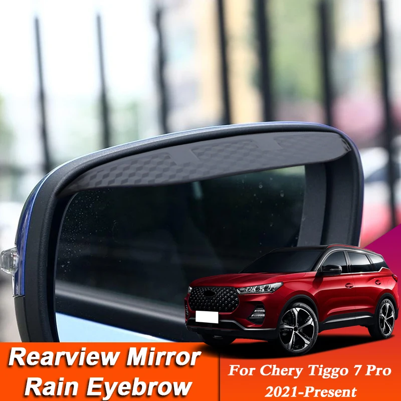 

Car-styling For Chery Tiggo 7Pro 2021-Present Carbon Fiber Rearview Mirror Eyebrow Rain Shield Anti-rain Cover External Sticker