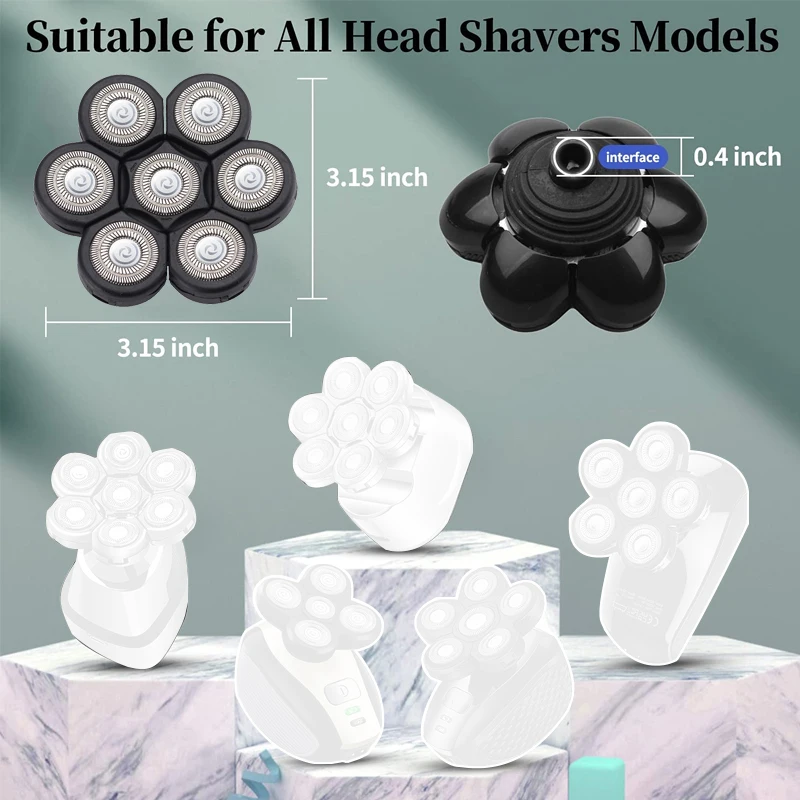 Upgrade 7D Freedom Head Shaver wymienne ostrza golarka elektryczna ogólne maszynki do golenia dla łysych mężczyzn wymienna głowica ostrza