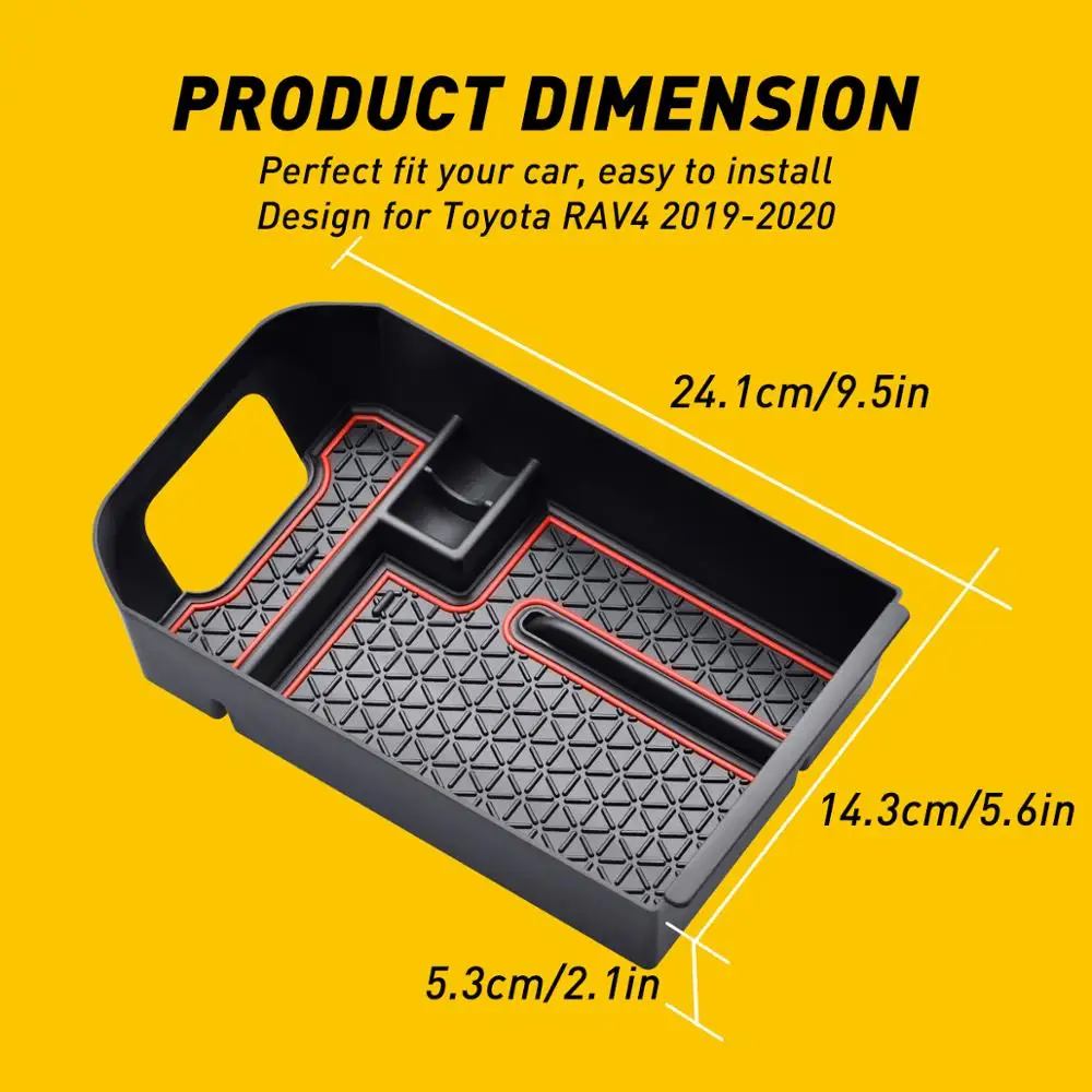 Car Central Storage Box Broadhurst Armrest Remoulded Car Glove Storage Box For Toyota RAV4 2019 2020 Accessories Auto Styling