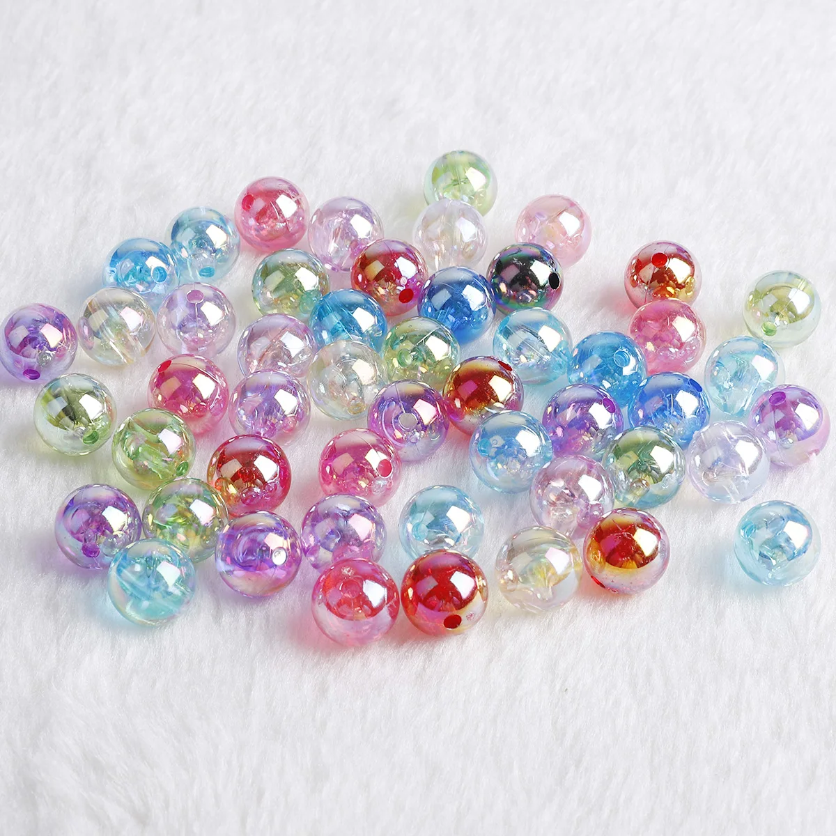 6/8/10mm Multicolor Optional Acrylic Plastic Translucent Round Beads For DIY Jewelry Making Necklace Bracelet Accessories