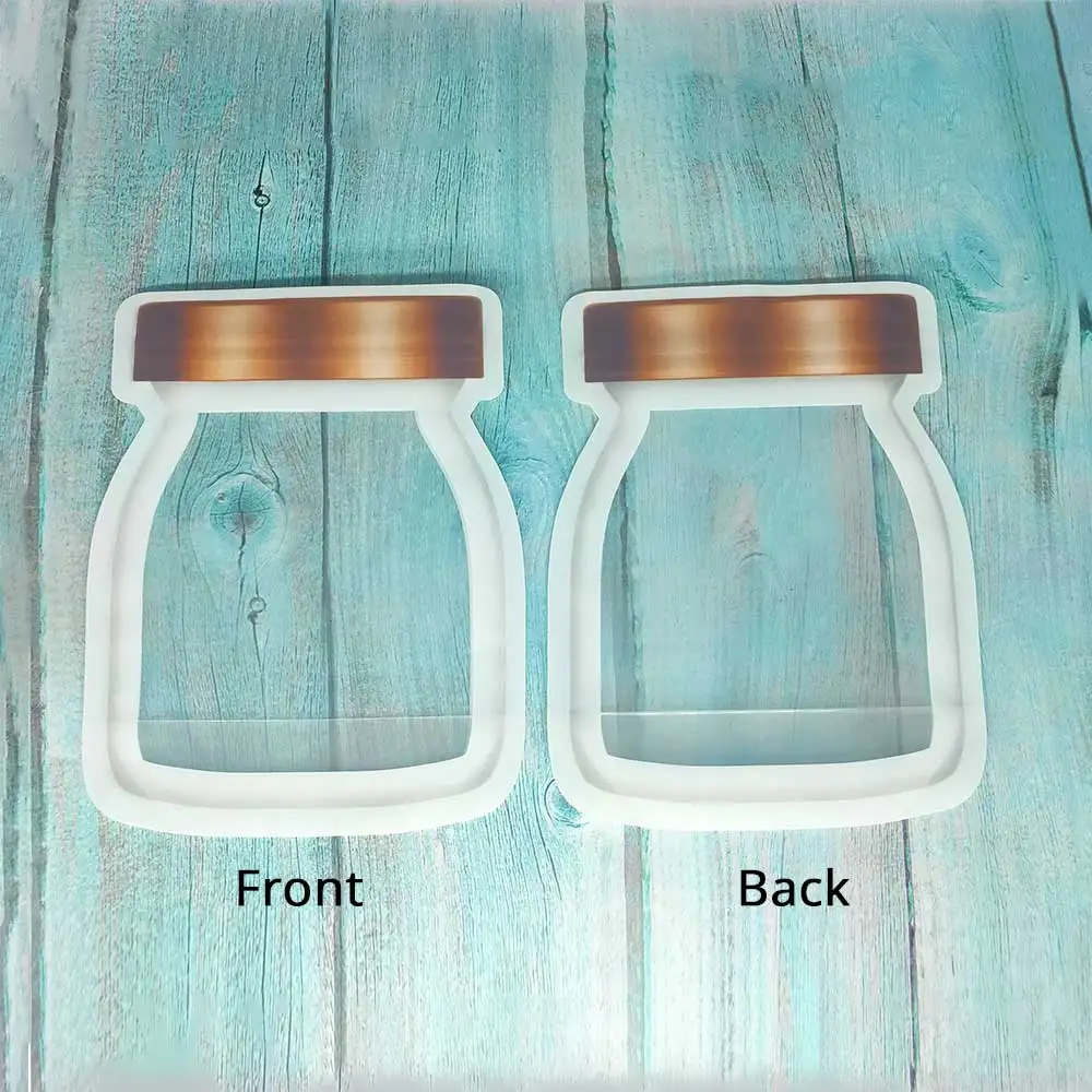 Clear Plastic Window Ziplock Bag, Mason Jar Shaped Nuts Cookies Candies Storage Bags, 100pcs Glossy Gift Package Pouches