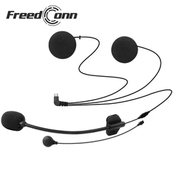 Freedconn 오토바이 인터콤 액세서리 TCOM-SC/VB FDC-01VB COLO T-MAX T-REX FX KY PRO 용 5 핀 하드 소프트 2 in1 마이크 이어폰