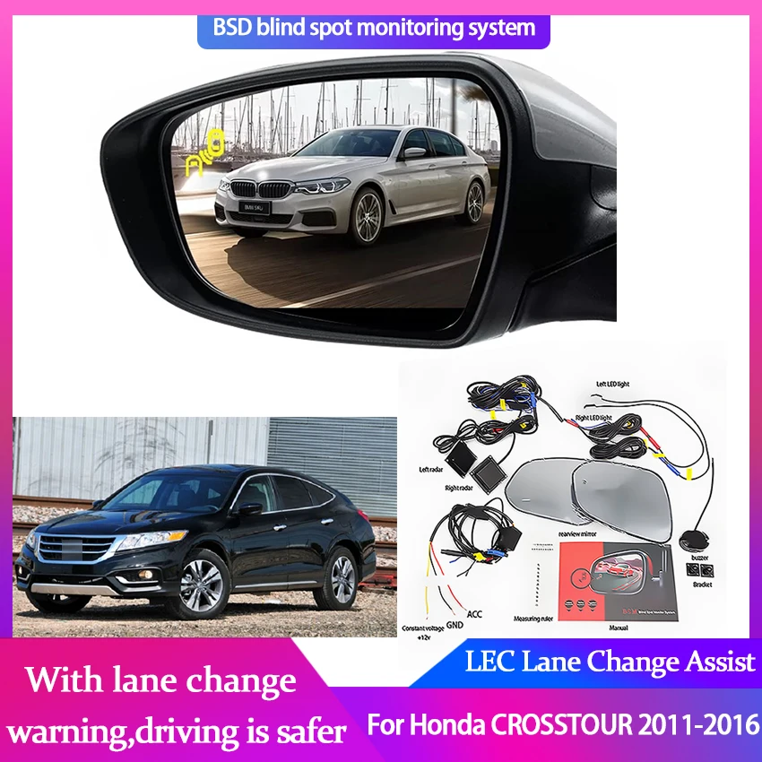 

Millimeter Wave Radar Blind Spot Monitoring BSA BSD BSM for Honda CROSSTOUR 2011-2016 Assist Driving Safety Lane Change Assist