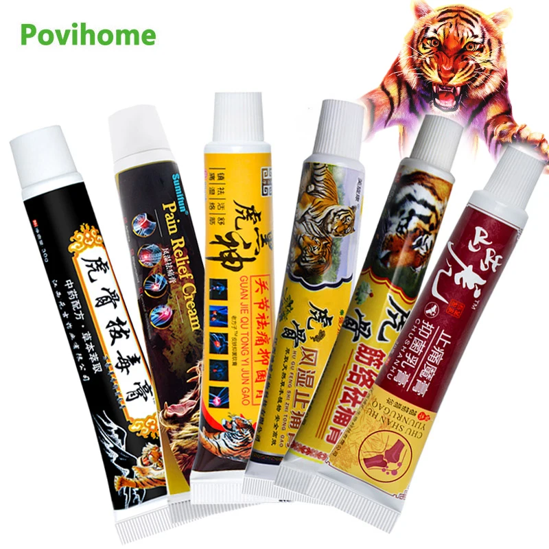 

6 Styles Of Tiger Pain Relief Ointment Rheumatoid Arthritis Analgesic Cream For Blood Circulation Medical Plaster Body Care