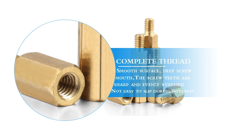 M3 3/4/5/6mm Einzigen Kopf Hex Messing Standoff Gewinde Säule Für PCB Computer Motherboard stand Off Racks Spacer Standoff – Detail 9