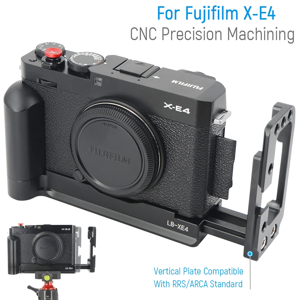 Empuñadura de Metal de placa en L de liberación rápida Arca Swiss, soporte para Fuji Fujifilm X-E4 XE4