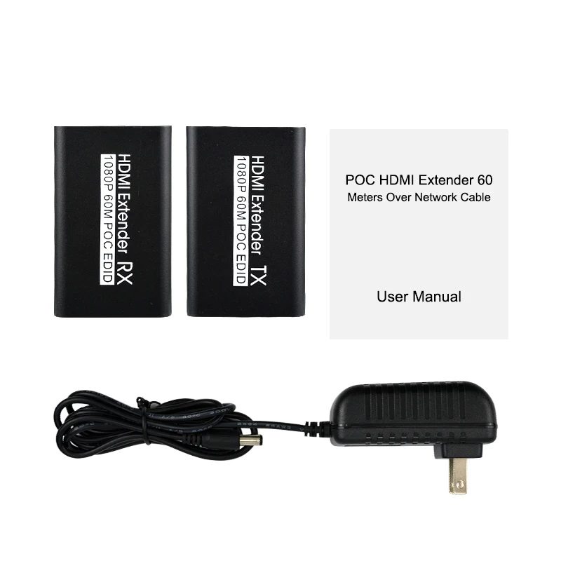 HDMI Extender 60M 1080p 3D HDMI Signal netzwerk extender Sender Empfänger über cat5 cat6 RJ45 Ethernet Konverter