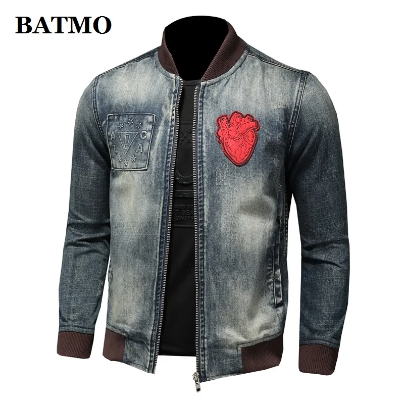 

BATMO 2021 new arrival spring high quality cotton denim jackets coat men,casual jackets,plus-size M-5XL,H61387