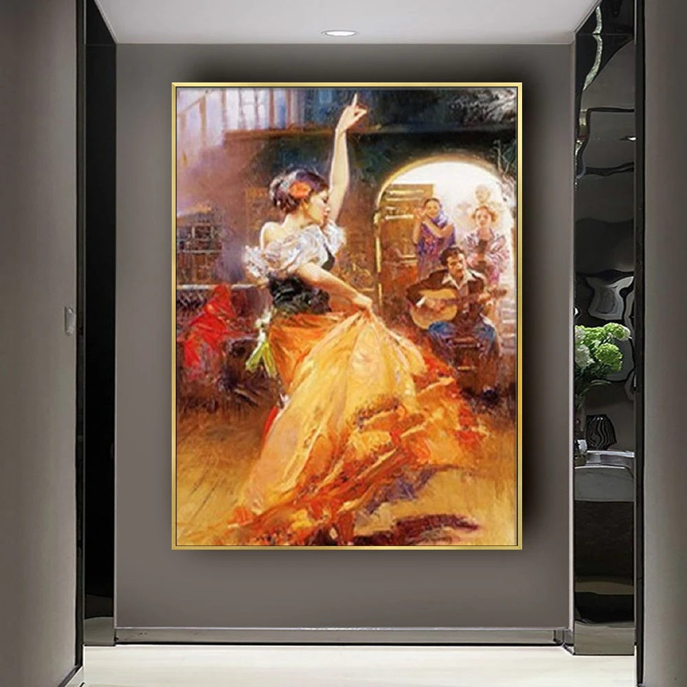 Spanish Oil Paintings Living Room Wall Picture Large Canvas Paint Women Wall Art Home Decor Artwork No Framed Painting Porch