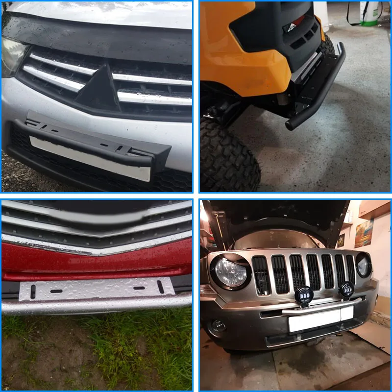 Marco Universal para matrícula, accesorios todoterreno, marco frontal para números de coche, soporte para barra de luz, soportes para parachoques