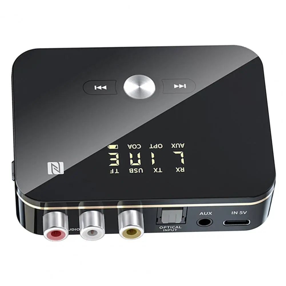 Reliable Multifunctional NFC Audio Adapter ABS Bluetooth-compatible Transmitter Infrared Remote Control for Speaker