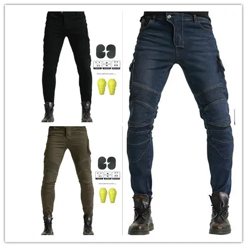 B06 Three colors NEW Motorcycle riding jeans  leisure motorcycle trousers racing pants men and women with protective gea