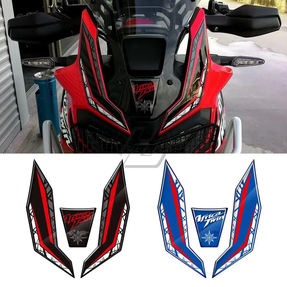 

3D Motorcycle Front Fairing Protection Decals Case Hood sticker for Honda Africa Twin 2016-2019 2017 2018