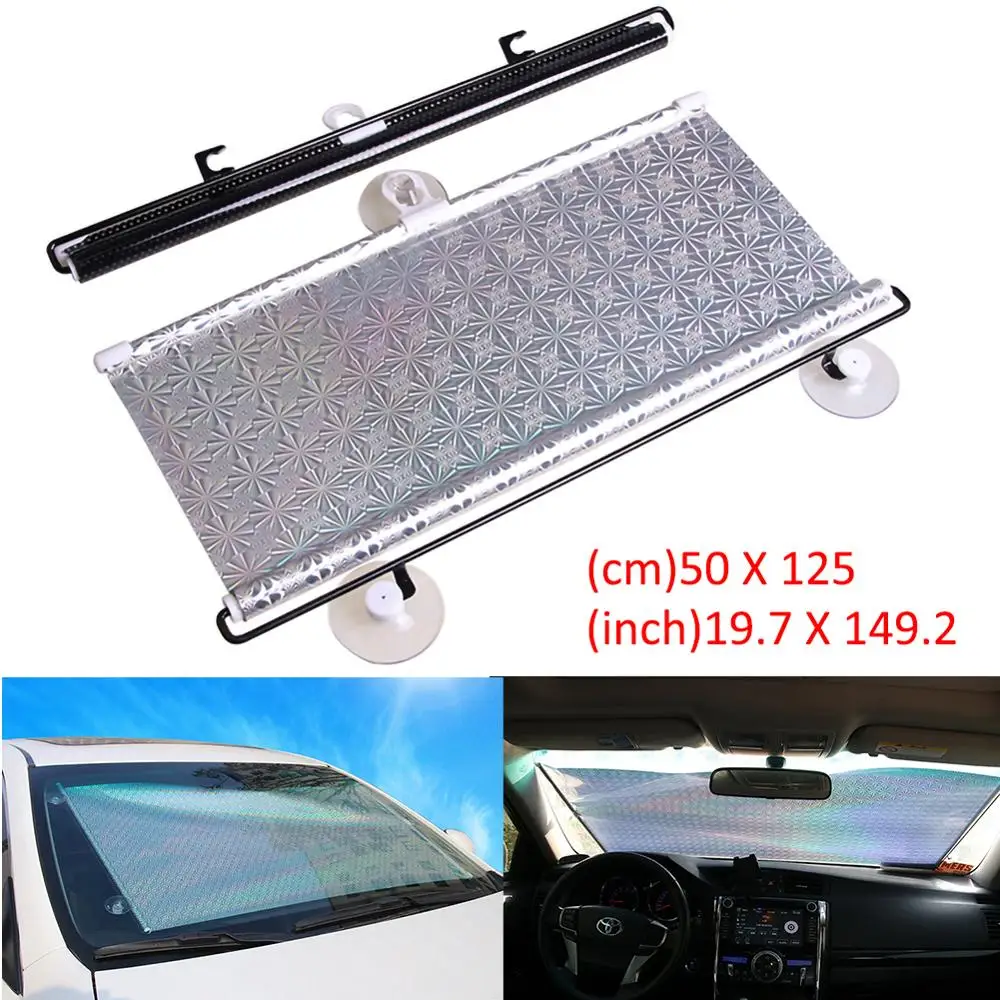 Car Automatic Retractable Sunshade Sun Block Shutter Side Window Block Sun Shade Car Telescopic Curtain Wholesale Quick delivery