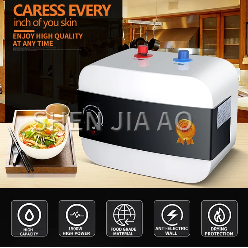 Riscaldatore di acqua piccolo caldo a velocità 6L tipo di accumulo di acqua scaldacqua elettrico mini scaldabagno da cucina e da bagno multifunzione per la casa