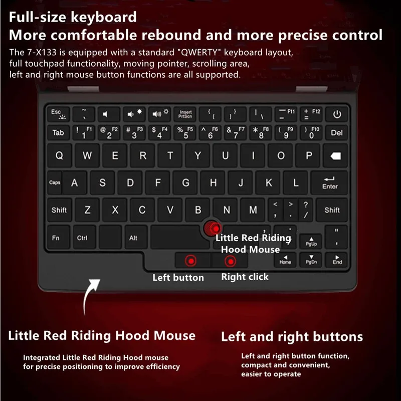 7-inch touch control portátil quad-core escritório de negócios aprendizagem computador portátil ram 8g + rom 128g portátil