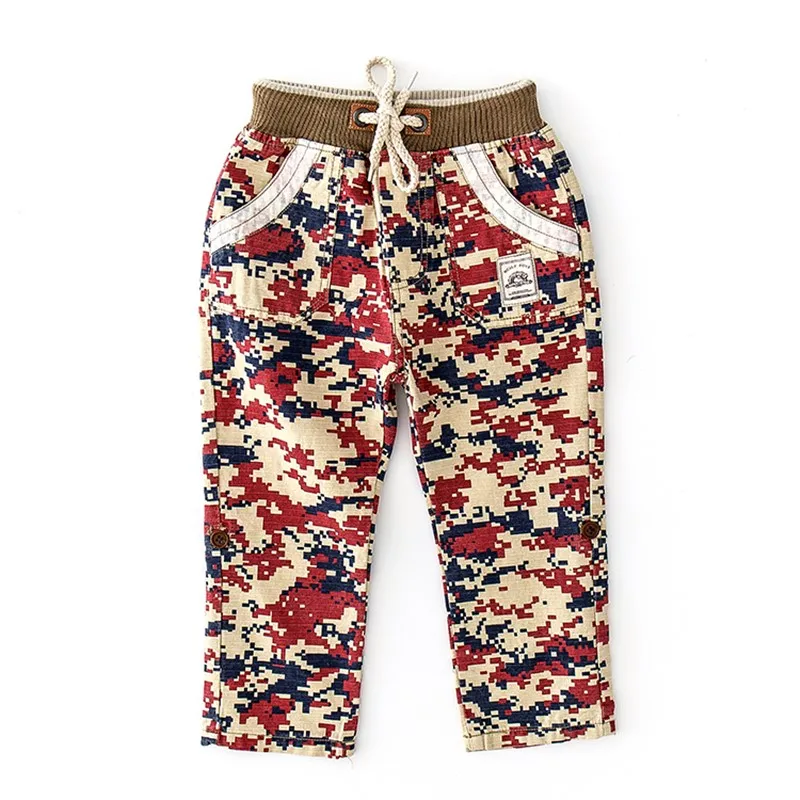 BBD Boys Pants Spring  Autumn Children New Cotton Linen Sports Camouflage Thin Trend Handsome Trousers