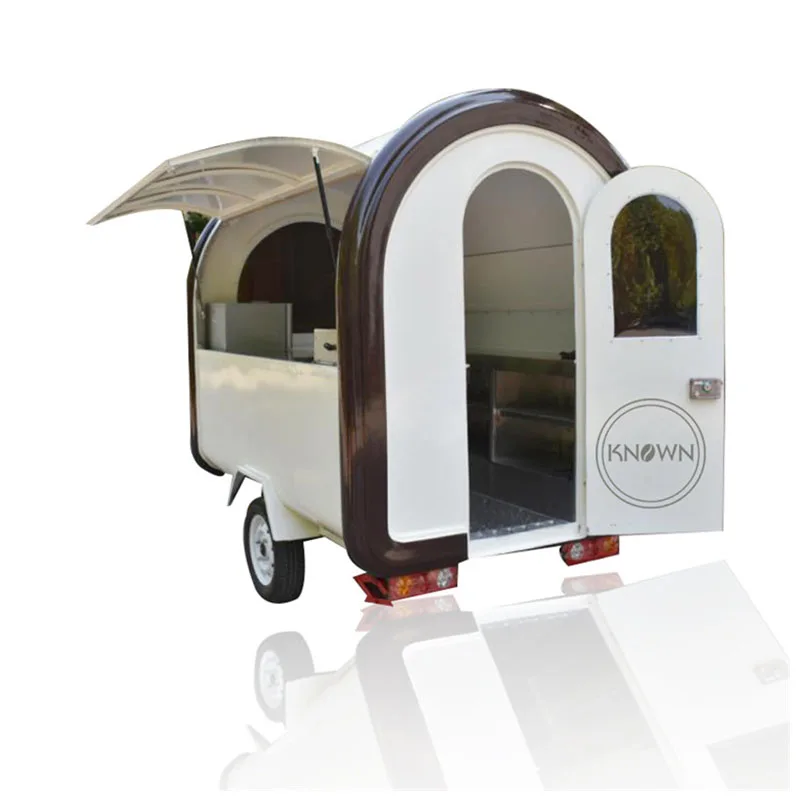 Street Mobile Food Trailer Pizza Van Ice Cream Bubble Tea Coffee Catering Cart Vending Kiosk for Sale