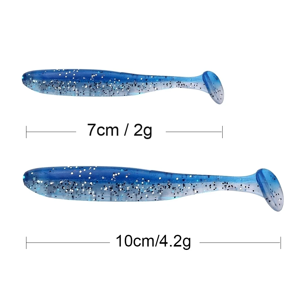 10pcs Jig Soft Bait Silicone Lure Worm Fishing Lures Wobbler 7cm 10cm Attractive Artificial rubber Swivel Bass Fishing