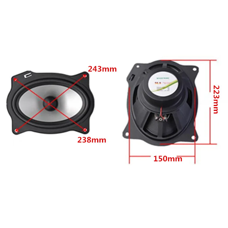 2pcs 6x9 Car Trunk Speakers Audio Automotive HiFi Full Range Subwoofers for Corolla Elantra BYD F6 S7