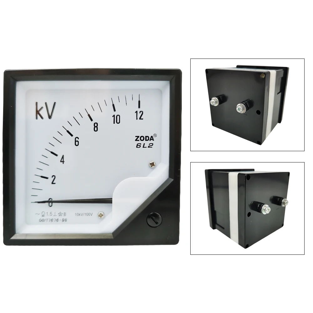 パネル付きアナログ電流計,電圧計80x80mm,電圧計,電圧計,ポインター6l 2 v 250v 300v 450v 500v 750v