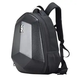 Motorcycle Rider Backpack Shoulder Knight Motorcycle Bag Cycling Travel Hard Shell Helmet Bag Computer Bag Carbon Fiber  Pattern