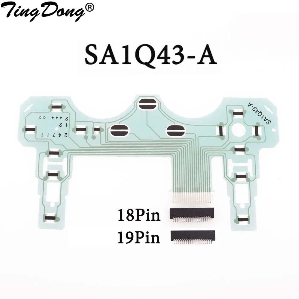 TingDong For Sony PS2 SA1Q43-A 18Pin 19Pin Controller Ribbon Circuit Board Film Joystick Flex Cable Conductive Film Connector