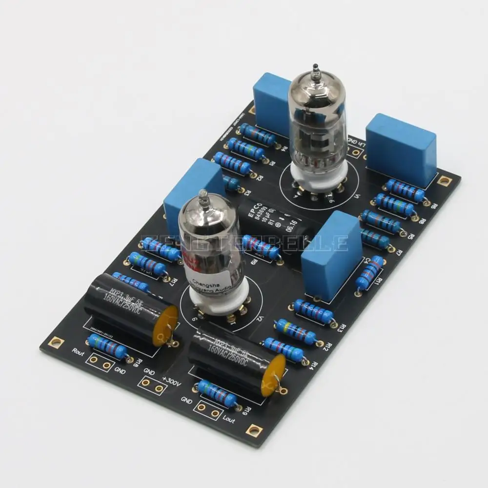 Panneau de préamplificateur à tube classique, HiFi stéréo, canal touristique, pré-ampli, assembler 12AX7 + 12AU7