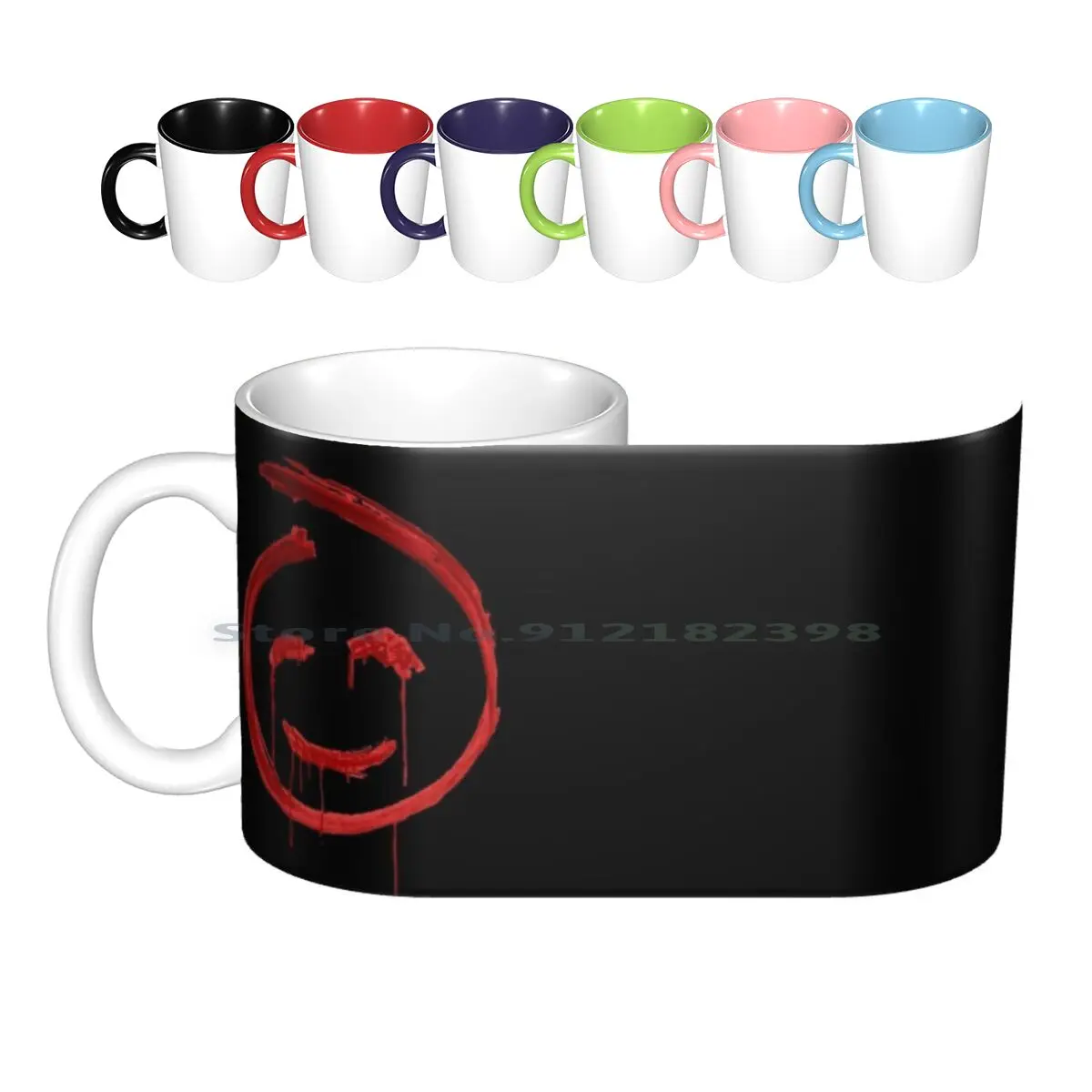 Red John Symbol Ceramic Mugs Coffee Cups Milk Tea Mug Serie Series Mentalist The Mentalist Red John Red John Symbol Trace Smile