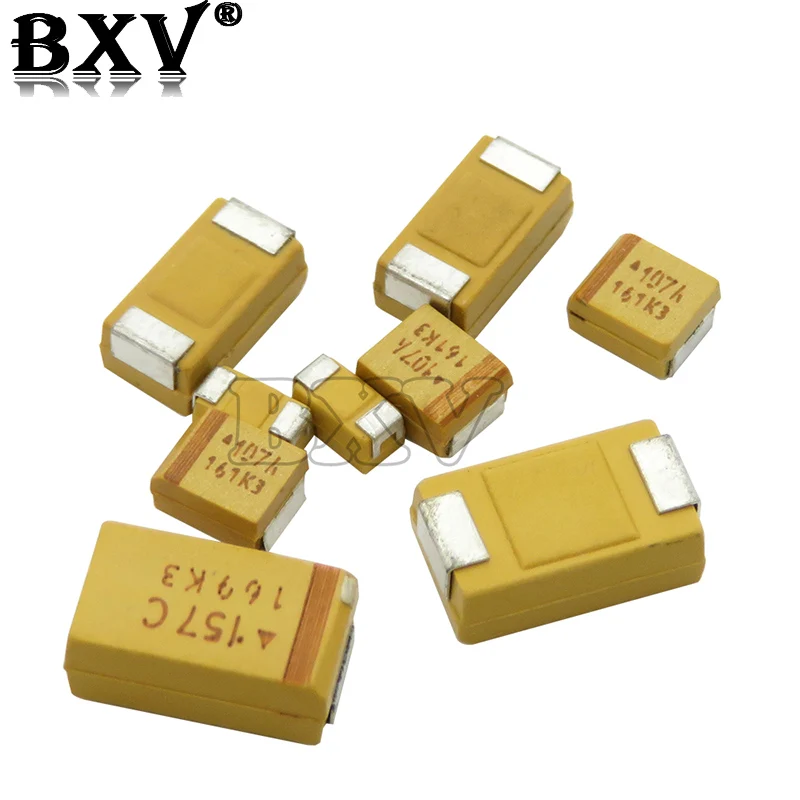 10PCS A B C D Type Tantalum Capacitor 100UF 150UF 220UF 330UF 470UF 680UF 6V 6.3V 10V 16V 25V 35V 50V 4.7/6.8/10/15/22/33/47UF